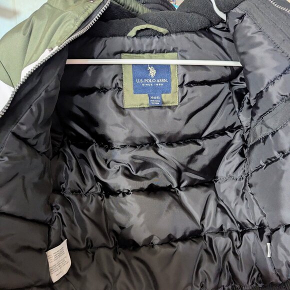 Boys US Polo Assn Dark Green XS (4-5) Snorkel (Puffer) Jacket - Picture 3 of 5